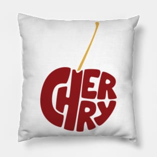 Cherry on Top, Typography © GraphicLoveShop Pillow