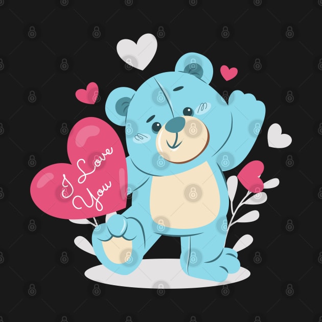 Bear With Heart Valentines Day by alcoshirts