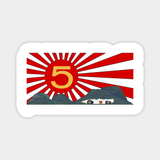 Mach 5 Speed Racer Rising Sun Magnet