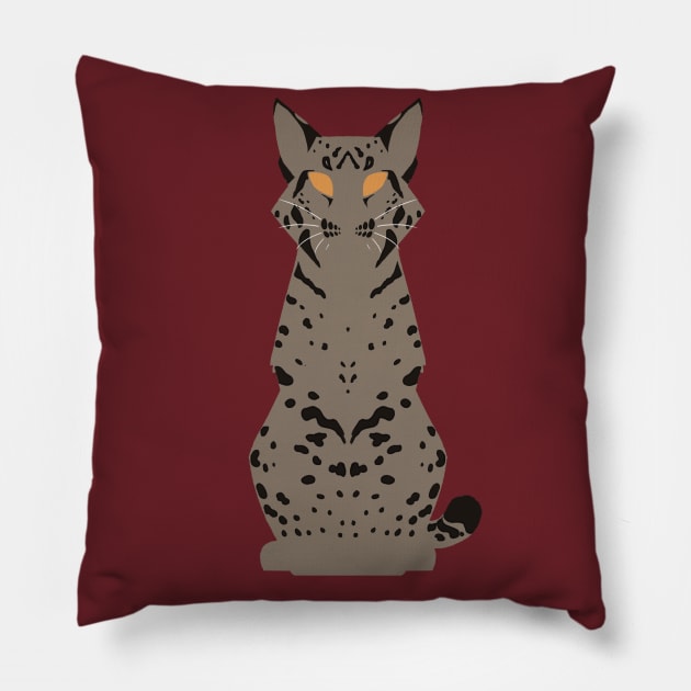 Minimalist Bobcat Pillow by ZTheCrazed