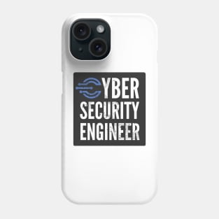 Cyber Security Engineer Blue Circuits Black Background Phone Case
