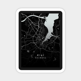 Kiel Germany City Map dark Magnet