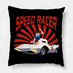 Day Gift Auto Racing Retro Vintage Pillow