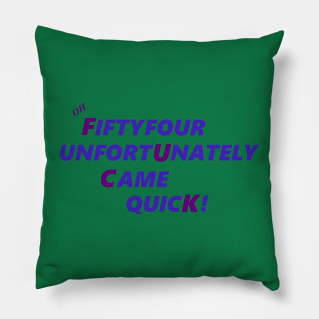 OH 54 Pillow by Designs By Alexander E Donenko