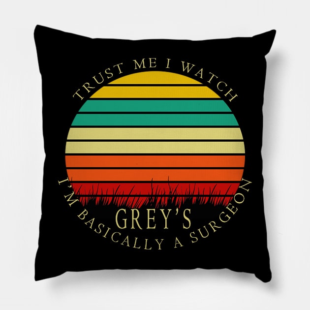 greys anatomy funny Pillow by  Berbero