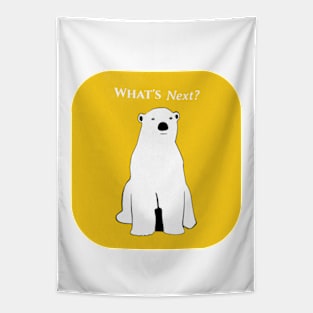 Polar Bear illustration ''What's next?'' Tapestry