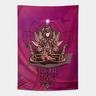 Wonderful lotus with women Tapestry