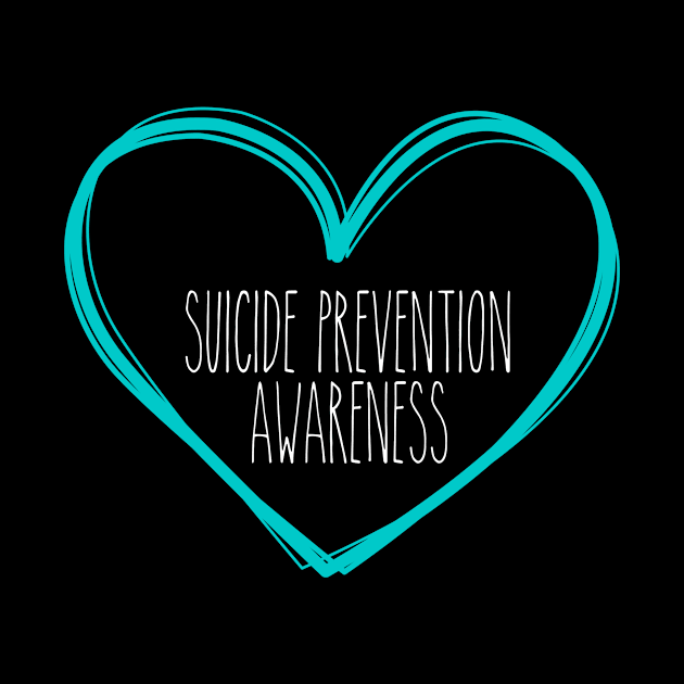 Suicide Prevention Awareness Heart Support by MerchAndrey