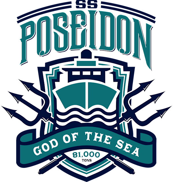 Poseidon Kids T-Shirt by MindsparkCreative