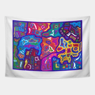 Colorful groove happiness Tapestry