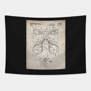 Rock Climbing Harness Patent - Rock Climber Art - Antique Tapestry