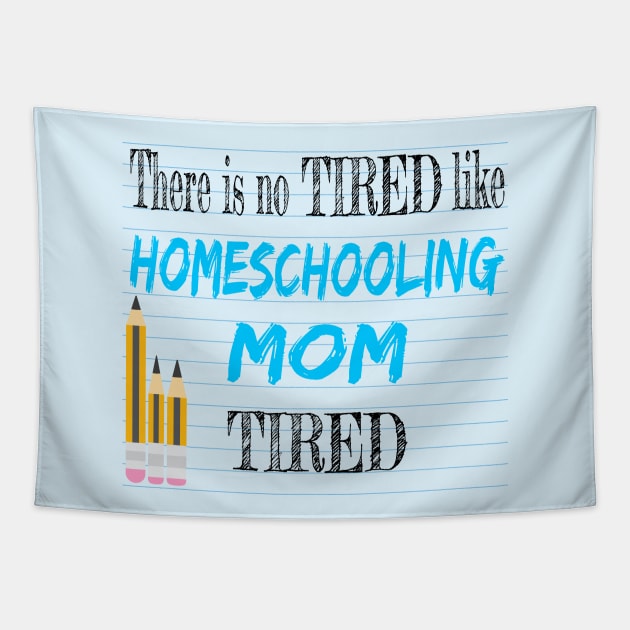 Tired Homeschooling Mom Tapestry by Magic Moon