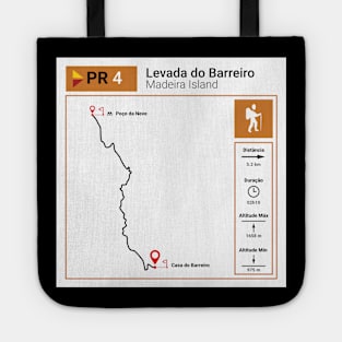 Madeira Island PR4 LEVADA DO BARREIRO trail map Tote