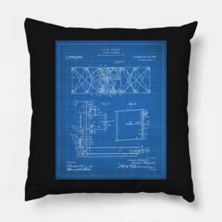 Wright Brothers Aircraft Patent - Aviation Art - Blueprint Pillow