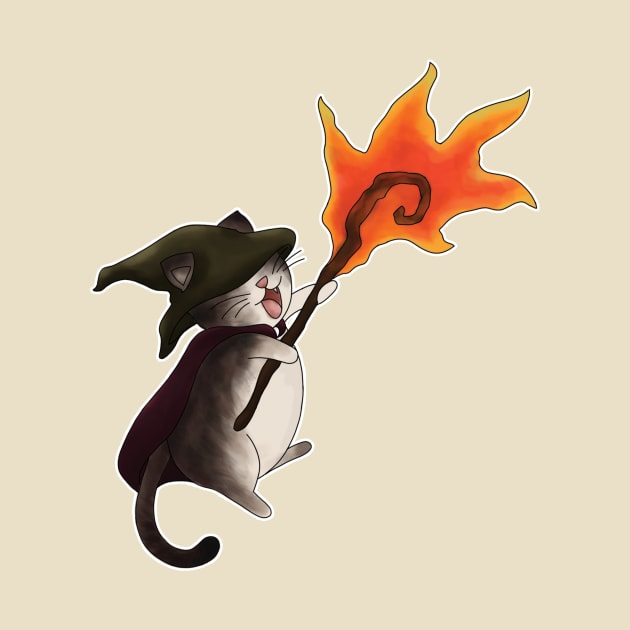 Epic cat mage by Mukoku