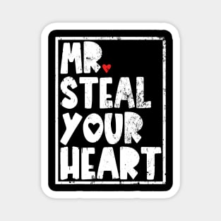 Mr Steal Your Heart Valentines Day Funny V-Day Boys Kids Magnet