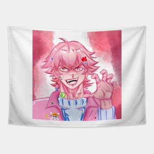 hands and pink ecopop post punk anime boy art Tapestry