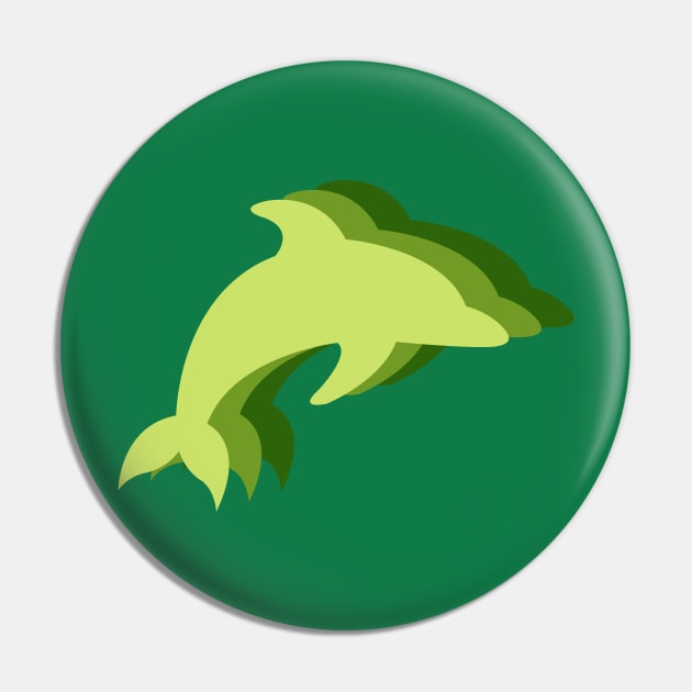 Dolphins Shades of Green Pin by Moonlight Designs