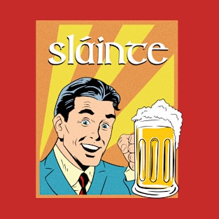 Slainte Retro Illustration T-Shirt