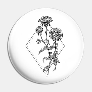 September Birth Flower Aster Pin