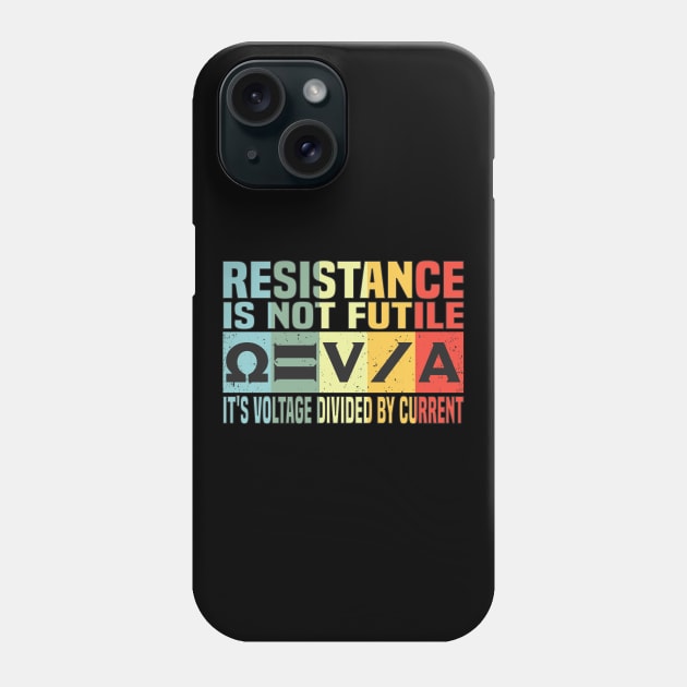 Ohm Current Volts Amps Resistor Vintage Electric Phone Case by Monstershirts