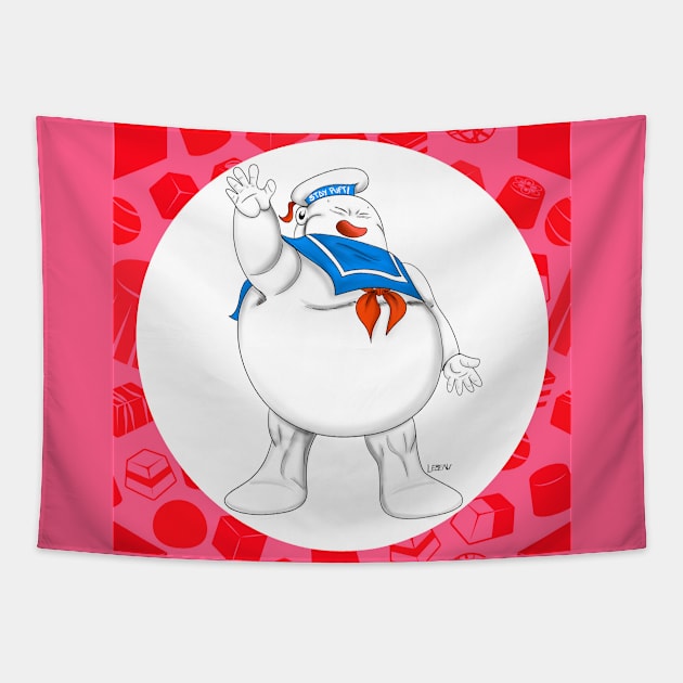 wild majin buu in marshmallow candy Tapestry by jorge_lebeau