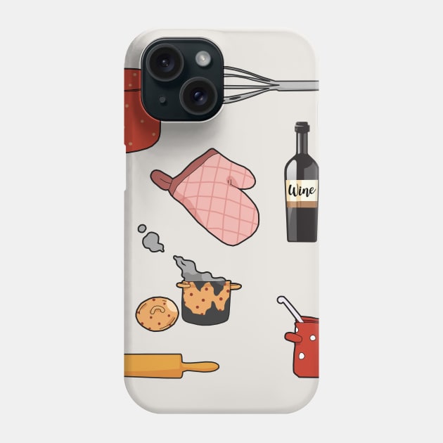 Cooking Set Phone Case by KewaleeTee