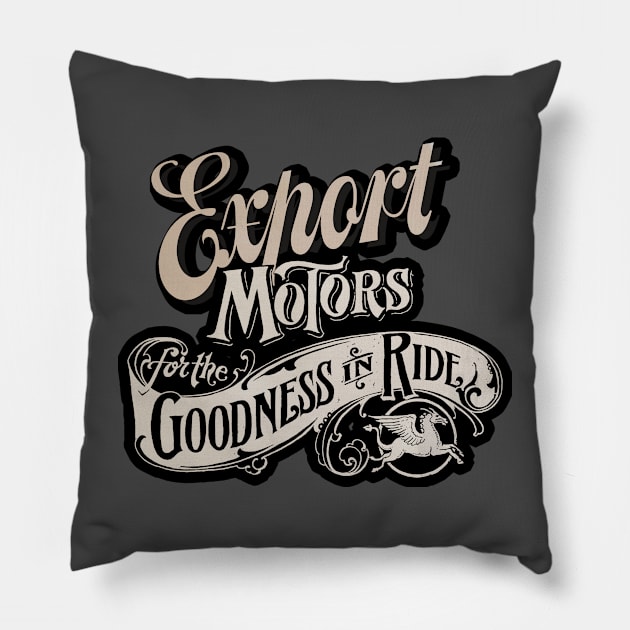 Export Motors Pillow by gencodemirer