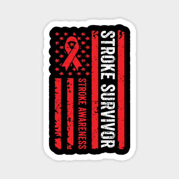 Stroke Survivor Heart Stroke Awareness Wear Red in February Magnet by _So who go sayit_