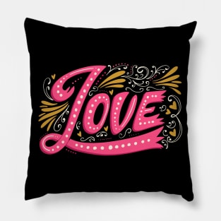 love- valentines day-big lettering Pillow