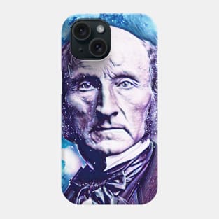 John Stuart Mill Snowy Portrait | John Stuart Mill Artwork 12 Phone Case