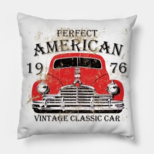 Perfect American Vintage Classic Cars 1976 Pillow