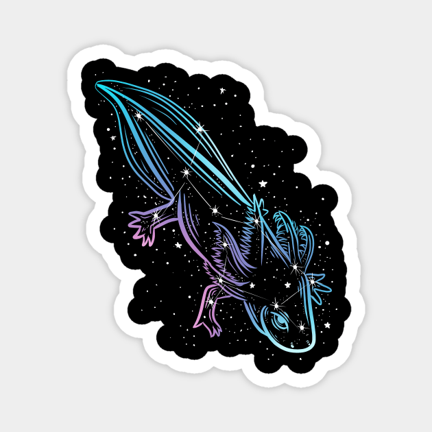 Axolotl constellation Magnet by absolemstudio