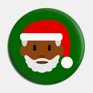 black santa claus emoji Pin
