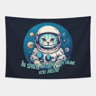 Astronaut Cat in Space Tapestry