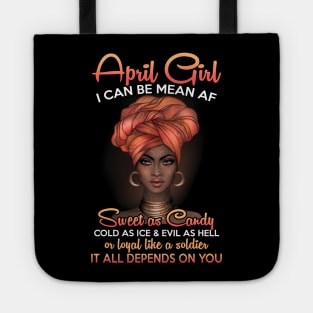 Queens Are Born In April Birthday T-Shirt for Black Women Tote