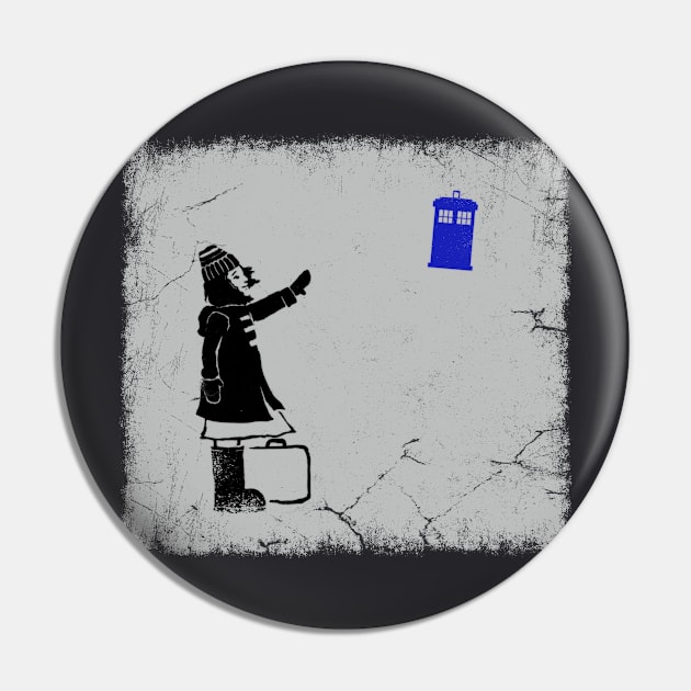 Girl and the Blue Box Pin by blairjcampbell