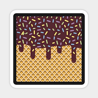 chocolate icecream cone pattern Magnet