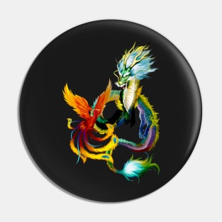 Phoenix And Dragon Battle To The Death Pin