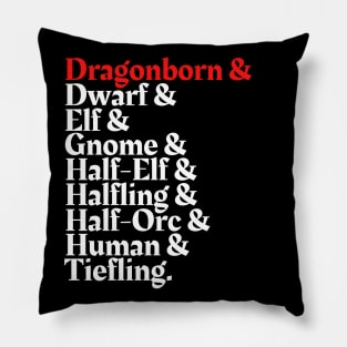 I'm The Dragonborn - D&D All Race T-Shirt Pillow