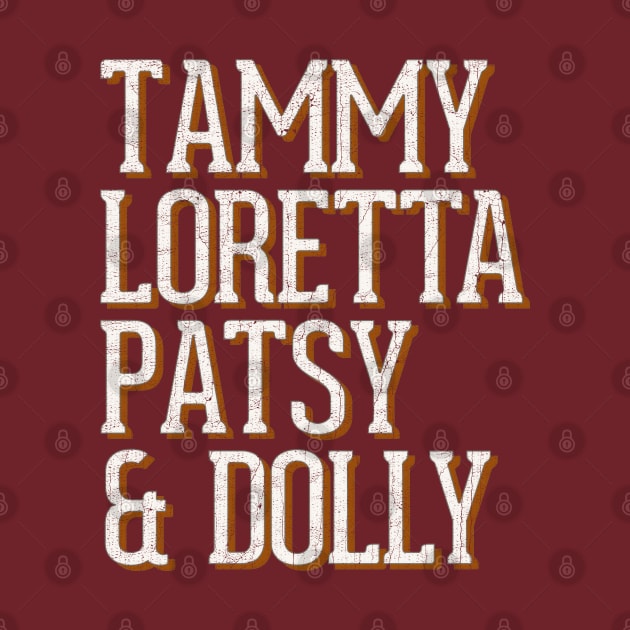 Tammy, Loretta, Patsy, & Dolly by DankFutura