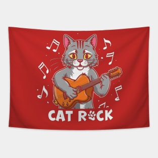 meow, rock, and guitar Tapestry