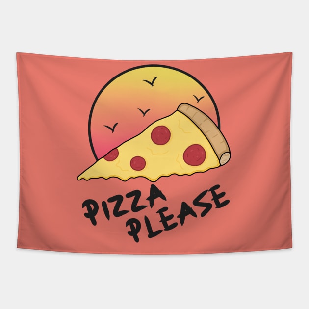 Pizza please Tapestry by Jasmwills