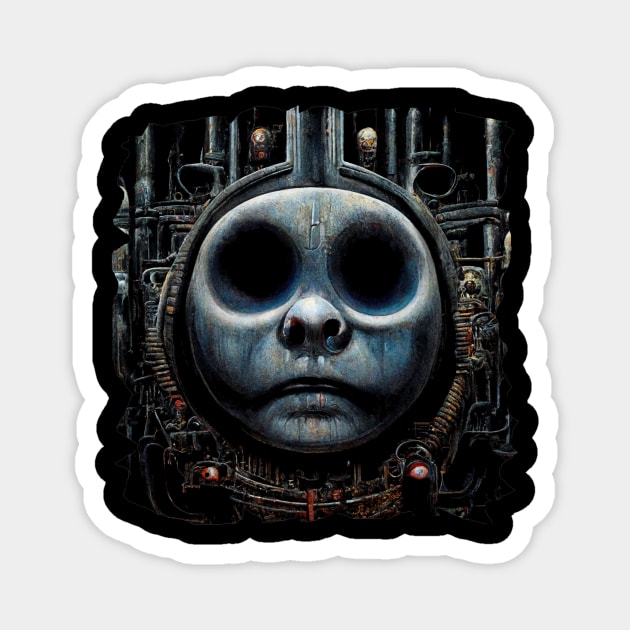 HR Giger - Thomas the Tank Engine Magnet by Mikaeus