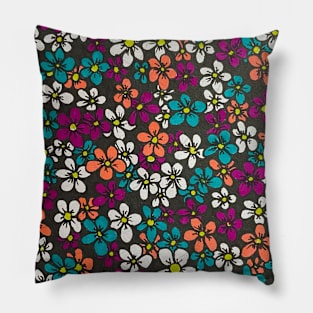 Colored Daisies Pillow