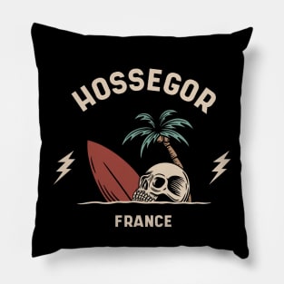 Vintage Surfing Hossegor, France Pillow