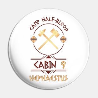 Cabin #9 in Camp Half Blood, Child of Hephaestus – Percy Jackson inspired design Pin