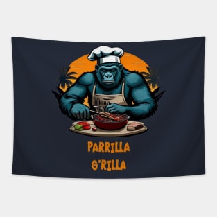 Parrilla G'rilla Master BBQ Griller Fun Pun Tapestry