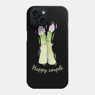 Happy Couple Cute Watercolor Asparagus Phone Case