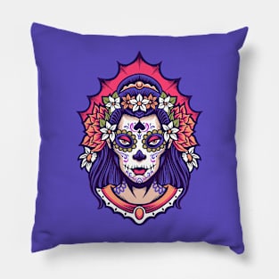 Day of the Dead Woman Pillow